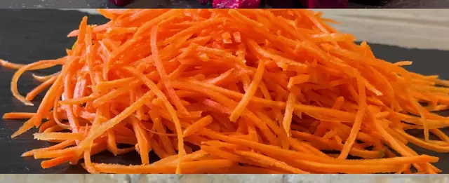 Carrot julienne for coleslaw
